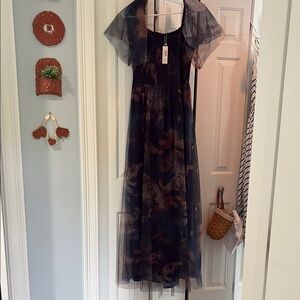 Baltic Born Navy Floral Maxi Dress